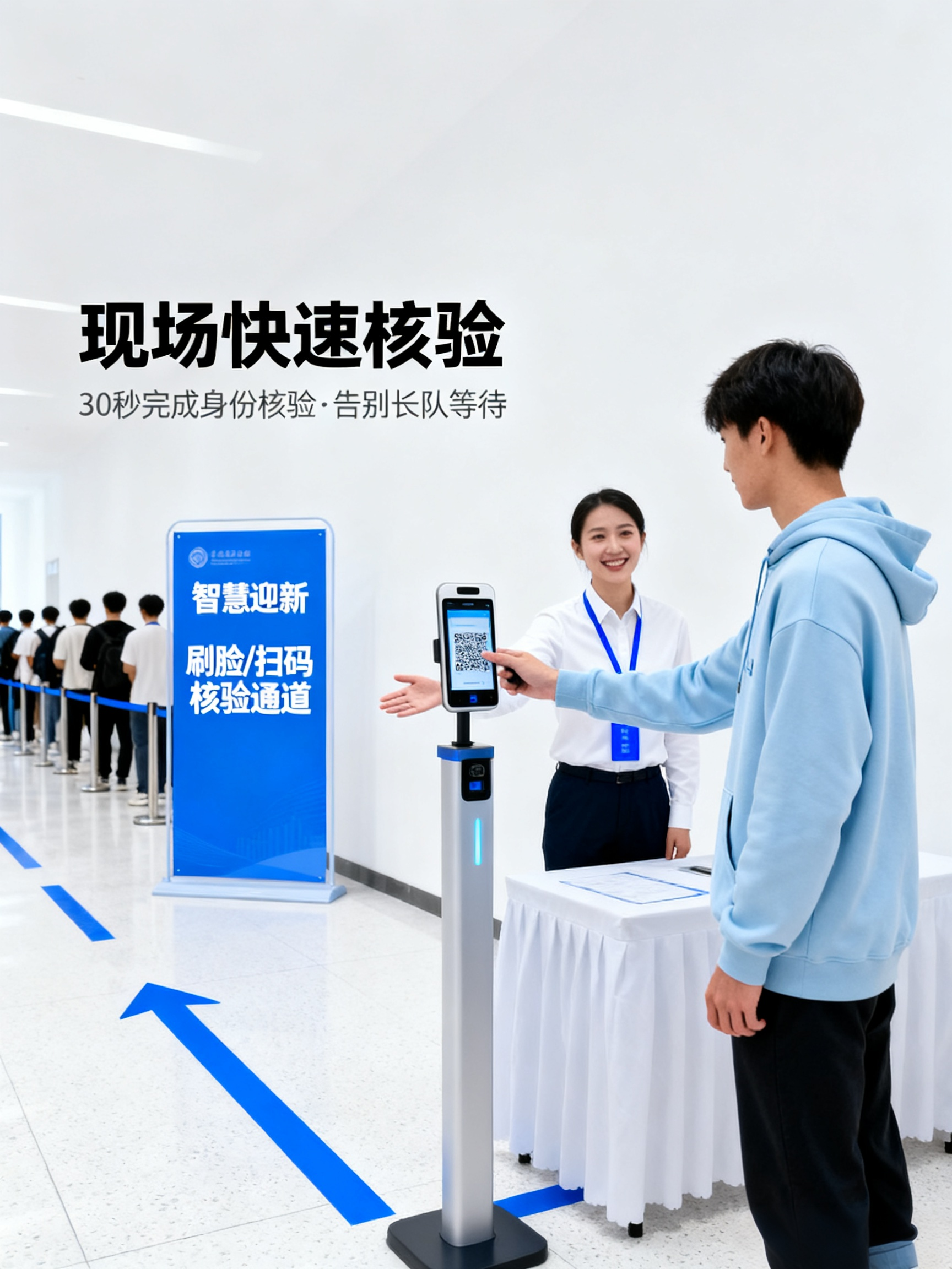校园现场扫码/刷脸快速报到